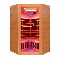 Infrared Sauna Designed for Home Wellness, 2180W 360° Heating, Hemlock Wood, LED Ambient Lighting, Oxygen Bar