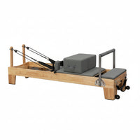 Pilates Reformer Built for Studio Excellence, Solid Wood Construction, 100cm Sliding Distance, 3-Stage Stopper