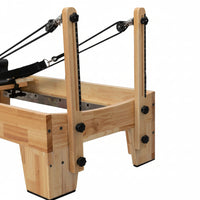 Pilates Reformer Built for Studio Excellence, Solid Wood Construction, 100cm Sliding Distance, 3-Stage Stopper