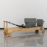 Pilates Reformer Built for Studio Excellence, Solid Wood Construction, 100cm Sliding Distance, 3-Stage Stopper