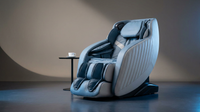 Blue Faux Leather Zero Gravity Recliner 3D Programmable Massage Chair — Lifestyle