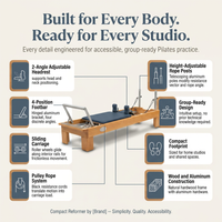 Pilates Reformer Built for Home Studios, Compact Design, Adjustable Resistance, Group Ready — Results & Stats