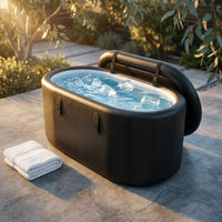 XXL Cold Plunge Tub for Athletes, Compatible with Water Chillers, 195 Gallon Inflatable Cold Plunge with Insulated Lid, Portable Ice Plunge Bathtub for Adult, Ice Tub Outdoor for Cold Water Therapy(C) — Studio Shot