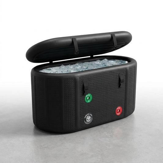XXL Cold Plunge Tub for Athletes, Compatible with Water Chillers, 195 Gallon Inflatable Cold Plunge with Insulated Lid, Portable Ice Plunge Bathtub for Adult, Ice Tub Outdoor for Cold Water Therapy(C) — Studio Shot