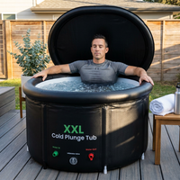 XXL Cold Plunge Tub for Athletes, Compatible with Water Chillers, 195 Gallon Inflatable Cold Plunge with Insulated Lid, Portable Ice Plunge Bathtub for Adult, Ice Tub Outdoor for Cold Water Therapy(C) — Lifestyle
