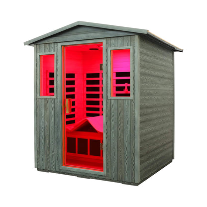 Nivea 3-Person Full-Spectrum Low EMF Carbonized Composite Infrared Sauna Room With Bluetooth Speakers [Made-To-Order] (SAK85120)