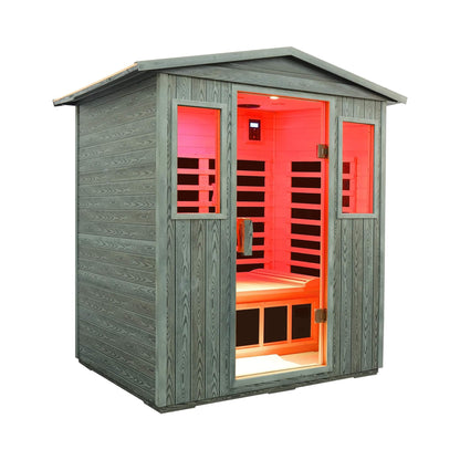 Nivea 3-Person Full-Spectrum Low EMF Carbonized Composite Infrared Sauna Room With Bluetooth Speakers [Made-To-Order] (SAK85120)