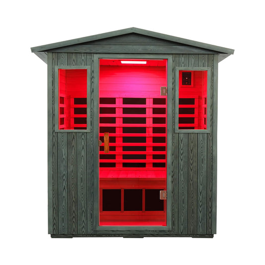 Nivea 3-Person Full-Spectrum Low EMF Carbonized Composite Infrared Sauna Room With Bluetooth Speakers [Made-To-Order] (SAK85120)